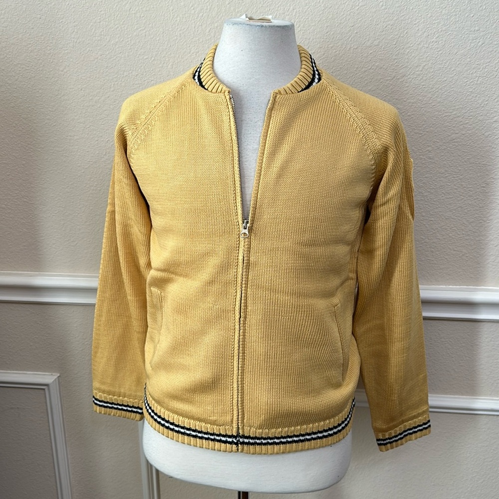 Spyder’s SECTION ZIP FRONT SWEATER - Gold/Blk